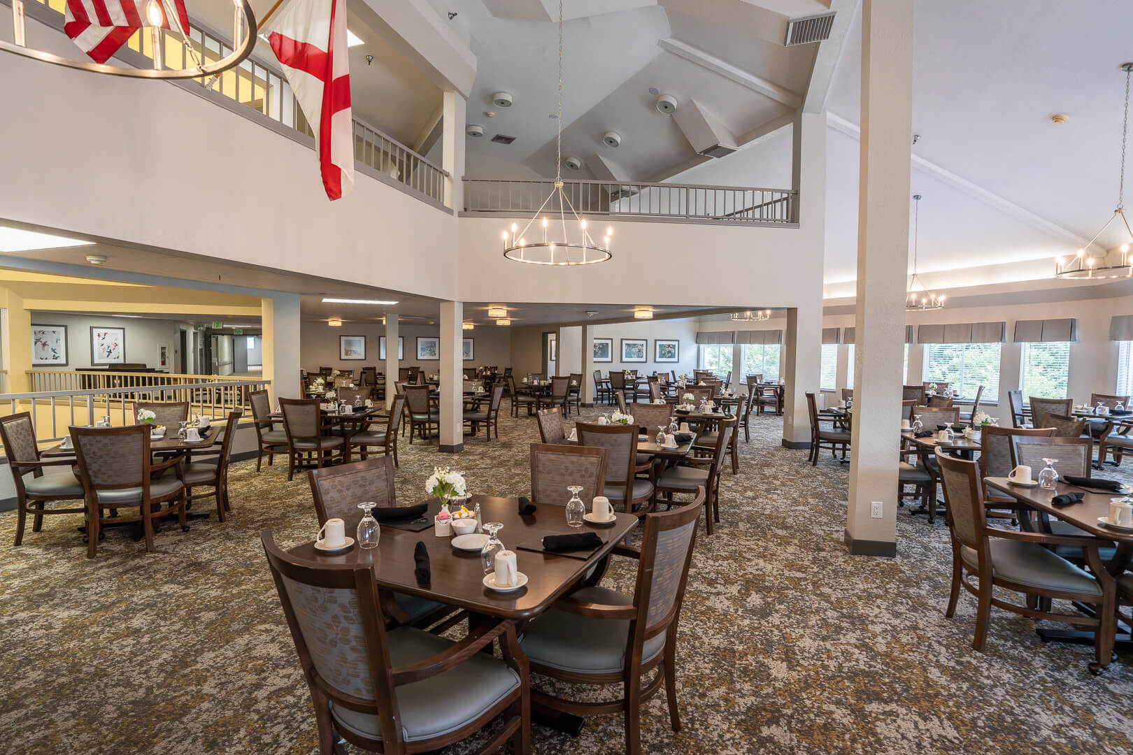 Main Dining Hall for Active Senior Living