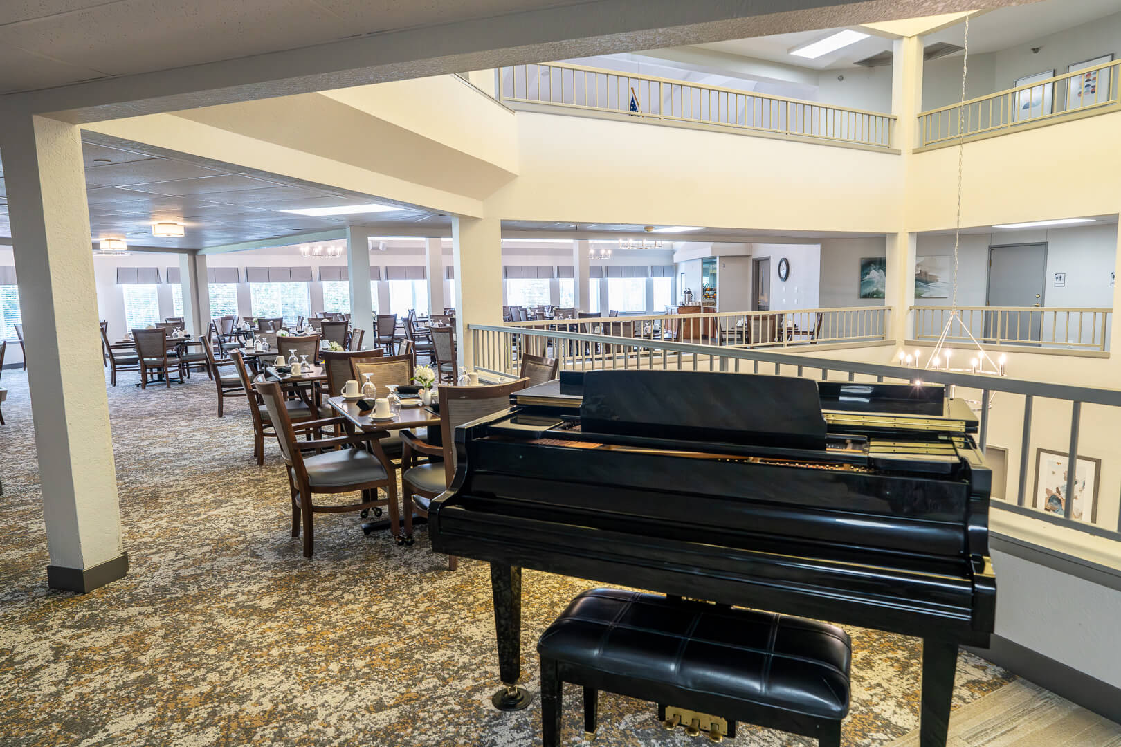 Grand Piano in Dining Hall at Senior Living Montgomery AL