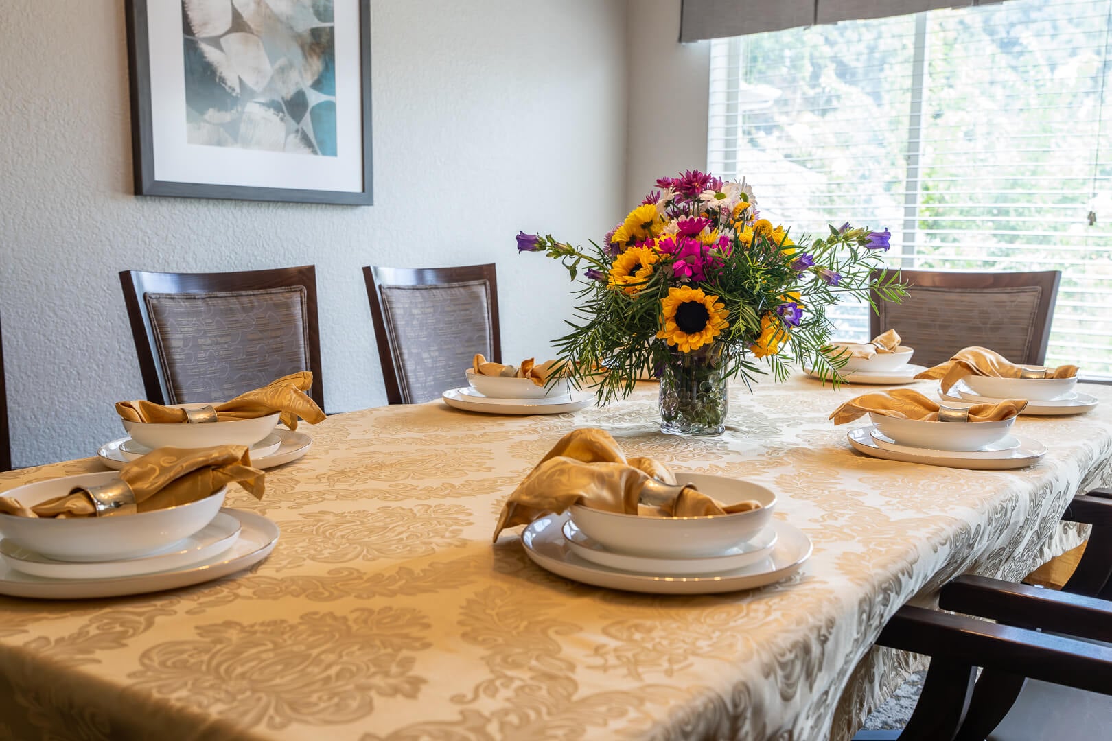 Elegant Dining Table Setting at Senior Living Facility